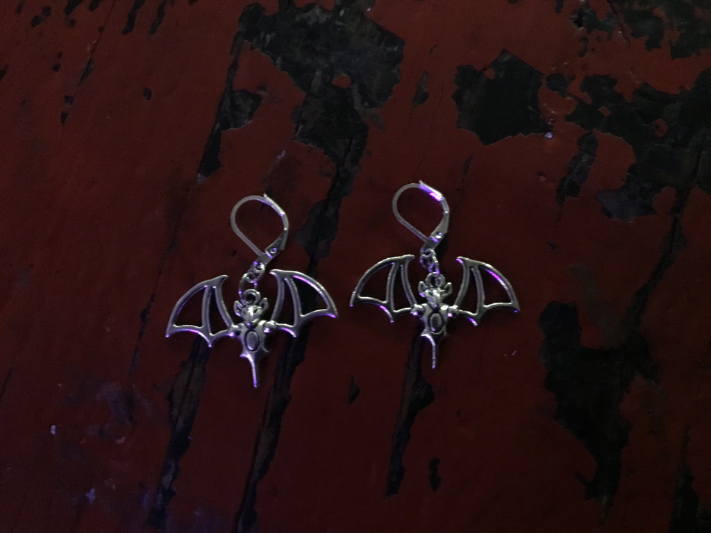 Open Wing Bat Earrings