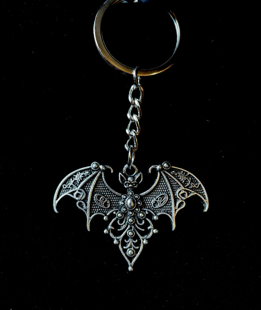 Gothic Filagree Bat Keychain