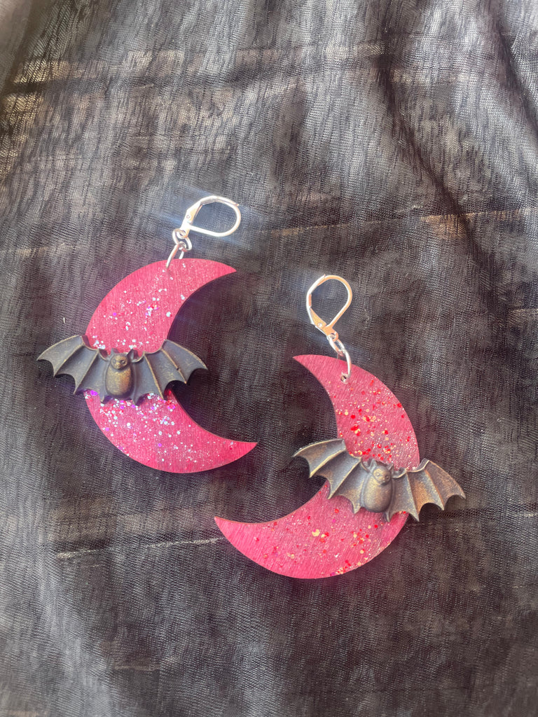 Bat Moon Earrings