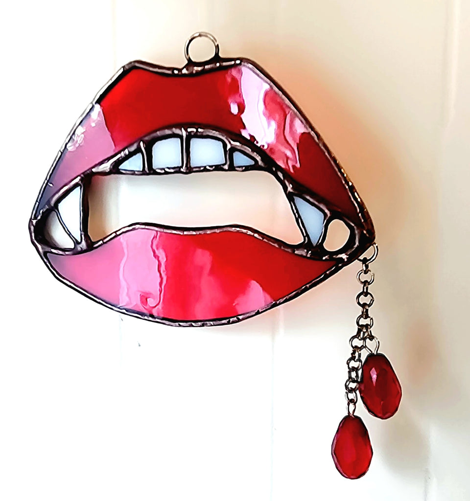 Stained Glass Fangs Sun-catcher Large